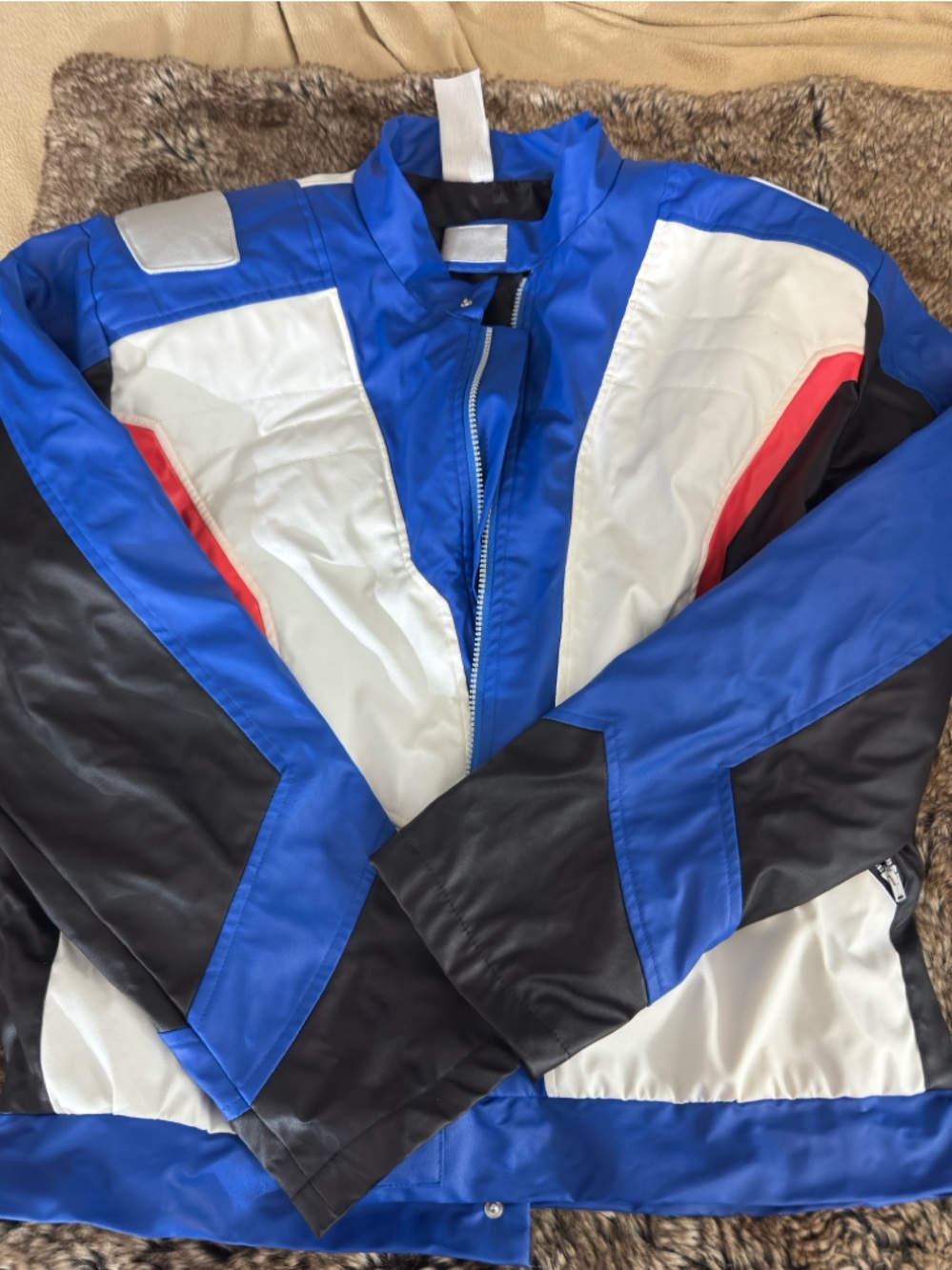 Spirit Blue White Black Colorblock Men's Jacket